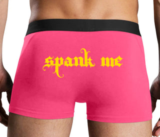 Spank Me - Goth Font - Pink Boxer Brief