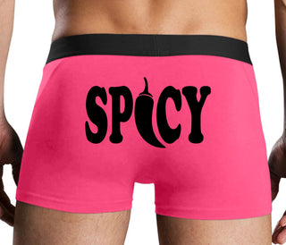 Spicy - Cute Pepper Logo - Pink Boxer Brief
