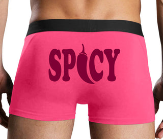 Spicy - Cute Pepper Logo - Pink Boxer Brief