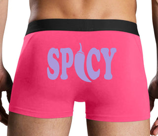 Spicy - Cute Pepper Logo - Pink Boxer Brief