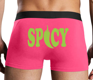 Spicy - Cute Pepper Logo - Pink Boxer Brief