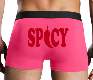 Spicy - Cute Pepper Logo - Pink Boxer Brief
