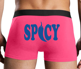 Spicy - Cute Pepper Logo - Pink Boxer Brief