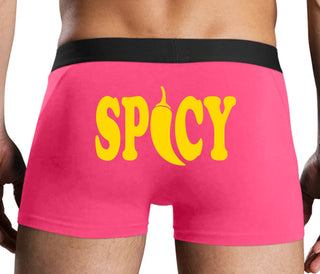 Spicy - Cute Pepper Logo - Pink Boxer Brief