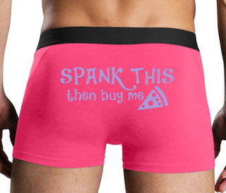 Spank This Ass And Buy Me Pizza - Pink Boxer Brief