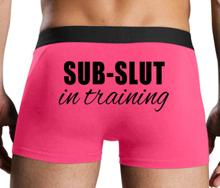 Sub Slut In Training - Pink Boxer Brief