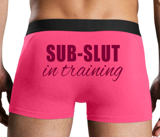 Sub Slut In Training - Pink Boxer Brief