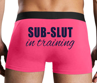 Sub Slut In Training - Pink Boxer Brief