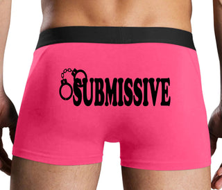 Submissive - Cuff Logo - Pink Boxer Brief