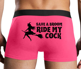Save A Broom - Ride My Cock - Pink Boxer Brief