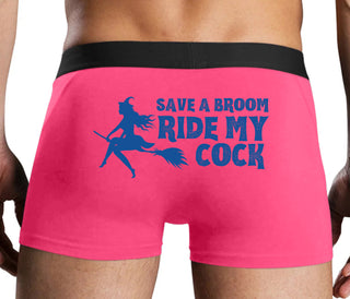 Save A Broom - Ride My Cock - Pink Boxer Brief