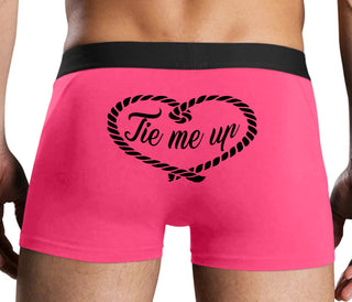 Tie Me Up - Cute Rope Design - Pink Boxer Brief
