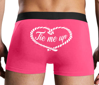 Tie Me Up - Cute Rope Design - Pink Boxer Brief