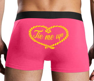 Tie Me Up - Cute Rope Design - Pink Boxer Brief