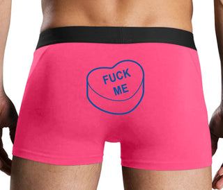 Fuck Me - Valentines Day Candy - Pink Boxer Brief