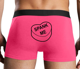 Valentines Day Candy - Spank Me - Pink Boxer Brief