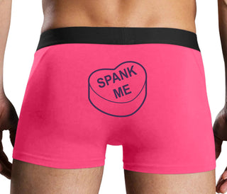 Valentines Day Candy - Spank Me - Pink Boxer Brief