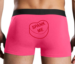 Valentines Day Candy - Spank Me - Pink Boxer Brief