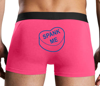 Valentines Day Candy - Spank Me - Pink Boxer Brief