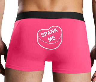 Valentines Day Candy - Spank Me - Pink Boxer Brief