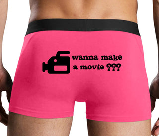 Wanna Make A Movie - Pink Boxer Brief