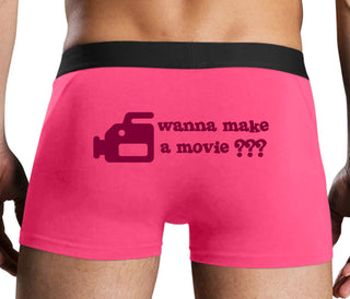 Wanna Make A Movie - Pink Boxer Brief