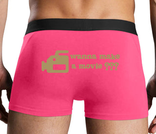 Wanna Make A Movie - Pink Boxer Brief