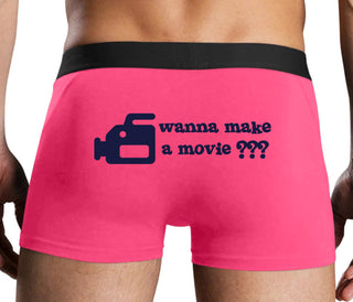 Wanna Make A Movie - Pink Boxer Brief