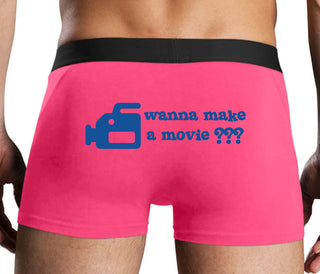 Wanna Make A Movie - Pink Boxer Brief