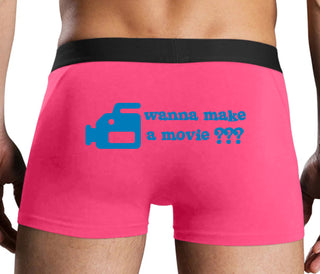 Wanna Make A Movie - Pink Boxer Brief