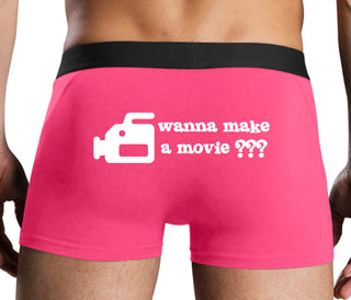 Wanna Make A Movie - Pink Boxer Brief