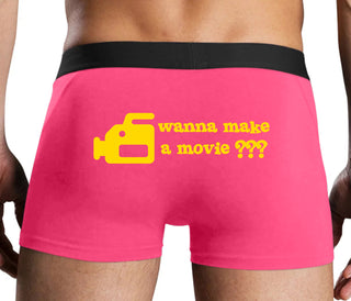 Wanna Make A Movie - Pink Boxer Brief