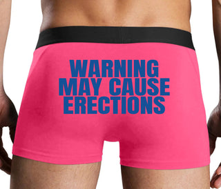 Warning May Cause Erections - Pink Boxer Brief
