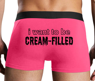 I Want To Be Cream Filled - Pink Boxer Brief
