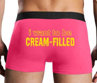 I Want To Be Cream Filled - Pink Boxer Brief