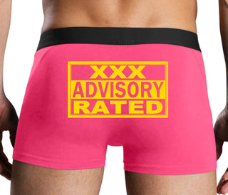 XXX Rated  Advisory Warning - Pink Boxer Brief
