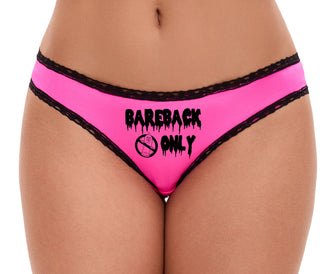 Bareback Only - Pink Bikini Black Lace