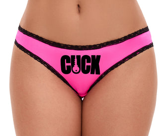 Cuck - Lock Logo - Pink Bikini Black Lace