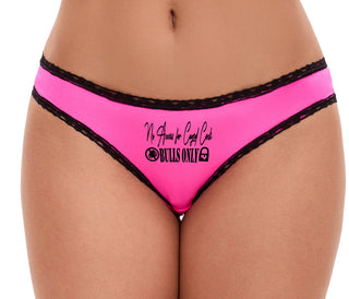 No Caged Cock - Bulls Only - Pink Bikini Black Lace