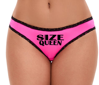 Size Queen - Pink Bikini Black Lace