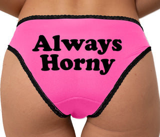 Always Horny Bikini - Pink with Black Lace
