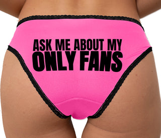 Ask Me About My Only Fans Bikini - Pink with Black Lace
