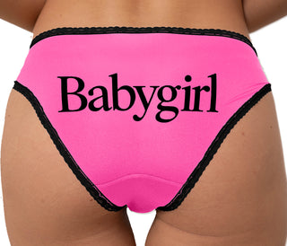 Babygirl Bikini - Pink with Black Lace