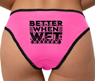 Better When Wet Bikini - Pink with Black Lace