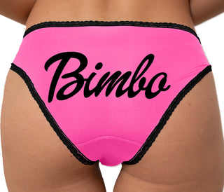 Bimbo Bikini - Pink with Black Lace