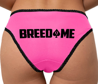 Breed Me - Queen of Spades Bikini - Pink with Black Lace