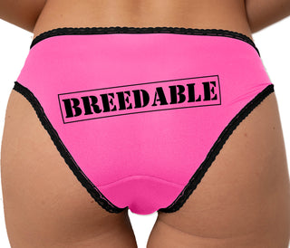 Breedable Bikini - Pink with Black Lace
