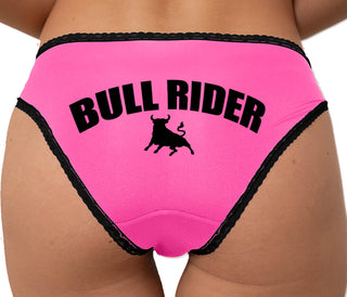 Bull Rider - Size Queen - Hotwife Bikini - Pink with Black Lace