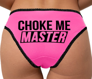 Choke Me Master Bikini - Pink with Black Lace