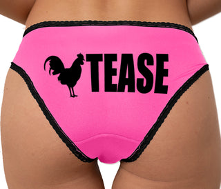 Cock Tease - Rooster Bikini - Pink with Black Lace